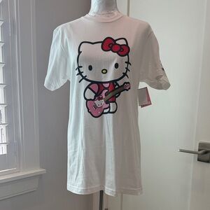 Hello Kitty White Tee with Pink Accents
